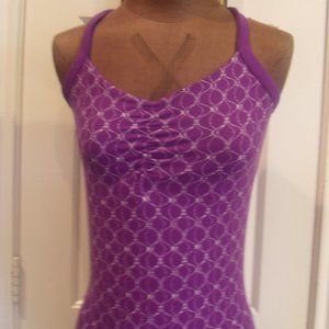 Alo Yoga Purple/White Cool-fit Tank
